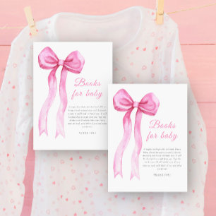 Bow elegant baby book request enclosure card