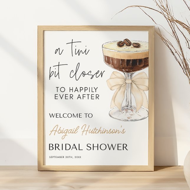 Bow Espresso Martini Bridal Shower -  16x20  Poster (Bow Espresso Martini Bridal Shower - 16x20 Poster)