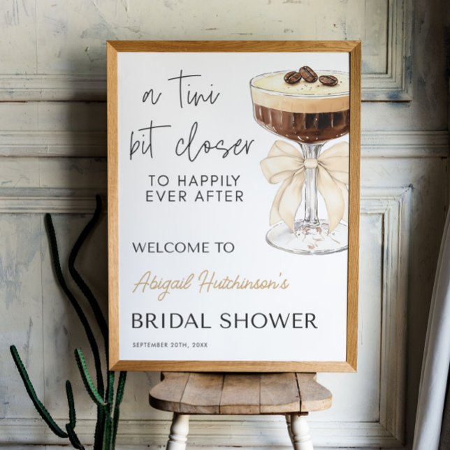 Bow Espresso Martini Bridal Shower -  18x24 Poster (Bow Espresso Martini Bridal Shower - 18x24 Poster)