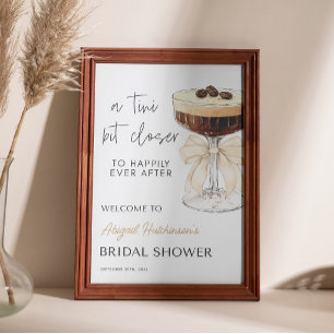 Bow Espresso Martini Bridal Shower -  24x36 Poster
