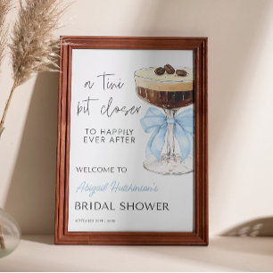 Bow Espresso Martini Bridal Shower -  24x36 Poster