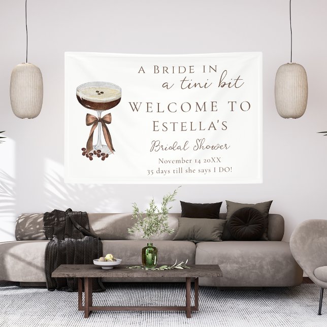 Bow Espresso Martini Bridal Shower Welcome Sign (Creator Uploaded)