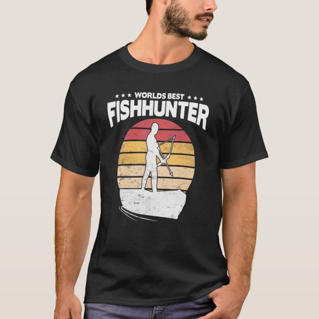 Bow Fishing Hunting Us America Flag Bowfisherman A T-Shirt (Front)