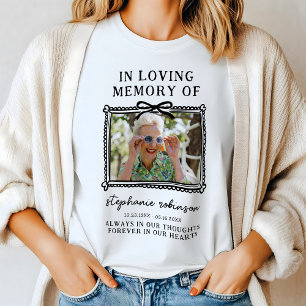 Bow Frame Memorial T-Shirt – Always in Our Hearts