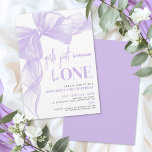 Bow Girls Just Wanna Be ONE 1st Birthday Invitation<br><div class="desc">Girls Just Wanna Be ONE 1st Birthday Invitation. This adorable design features a playful watercolor bow in purple, with a ribbon frame accenting the top and left side for a sweet and stylish touch. The phrase “Girls Just Wanna Be ONE” appears at the top in a mix of fun script...</div>