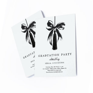 Bow Graduation Invitation Girl High School College