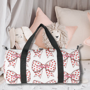 Bow Heart Name Matching Newborn Hospital  Duffle Bag