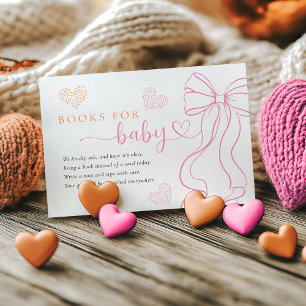 Bow Hearts Sprinkle Books for Baby Card