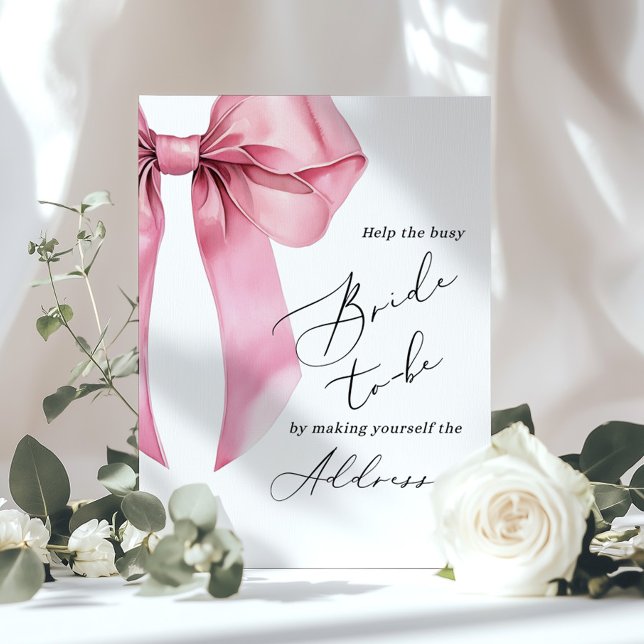 Bow help the busy bride Address an Envelope Poster (Creator Uploaded)