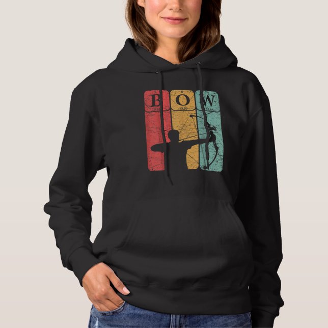 Bow Hunter Periodic Table Elements Bow Hunting Arc Hoodie (Front)