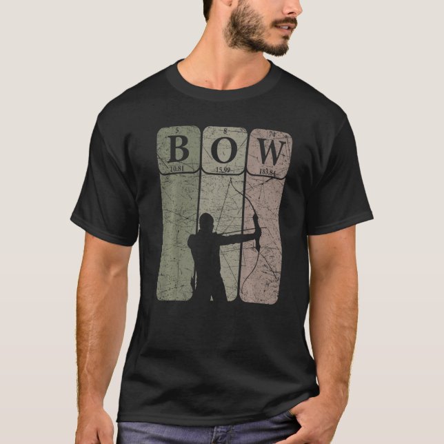 Bow Hunter Periodic Table Elements Bow Hunting Arc T-Shirt (Front)