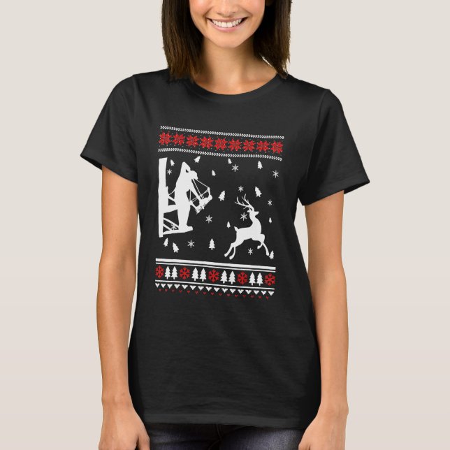 Bow Hunter Ugly Christmas Sweater Bowhunter Archer (Front)