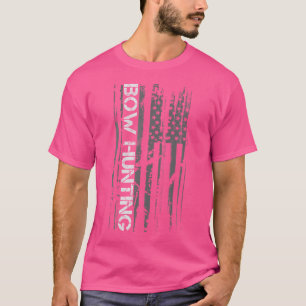 Bow Hunting American Flag Crossbow Deer Hunter T-Shirt