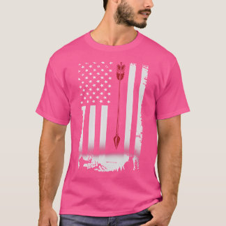 Bow Hunting American Flag Patriotic Usa Deer Hunte T-Shirt