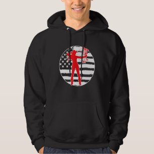 Bow Hunting Archery American Usa Flag 4th Of July Hoodie