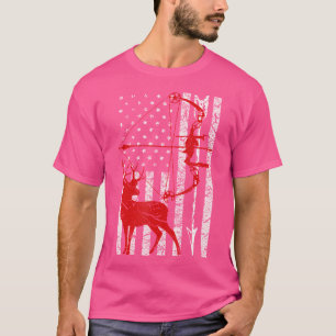 Bow Hunting Deer Flag For Men Or Women Hunters T-Shirt