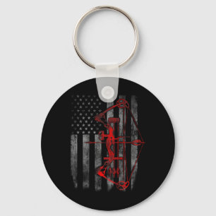 Bow Hunting Flag Archery Funny Hunting Gift  Key Ring