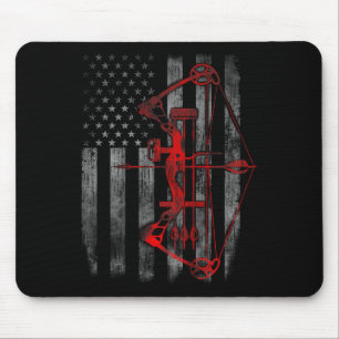 Bow Hunting Flag Archery Funny Hunting Gift  Mouse Pad