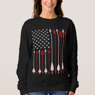 Bow Hunting Usa American Flag Archery Patriotic Bo Sweatshirt