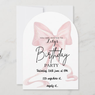 Bow invitation card