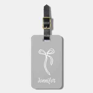 Bow luggage tag editable background