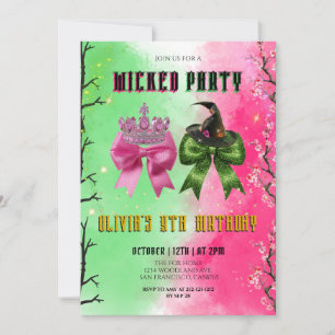 Bow magical Birthday Party Invitation