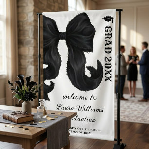 Bow Modern Graduation Welcome Sign