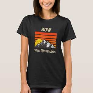 Bow New Hampshire Hometown City State Retro Usa T-Shirt
