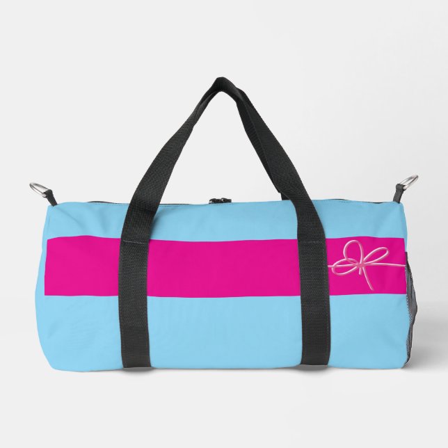Bow on Pink Small Duffle Bag (Front)
