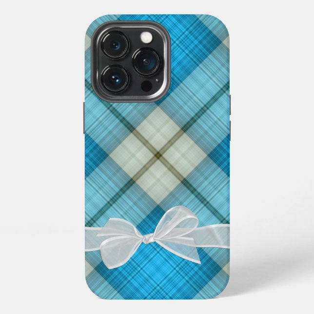 Bow On Plaid iPhone Case (Back)