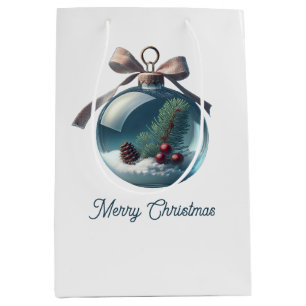 Bow & Ornament Christmas Gift Bag
