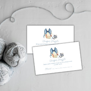 Bow Pacifier Baseball Diaper Raffle Baby Shower  Enclosure Card