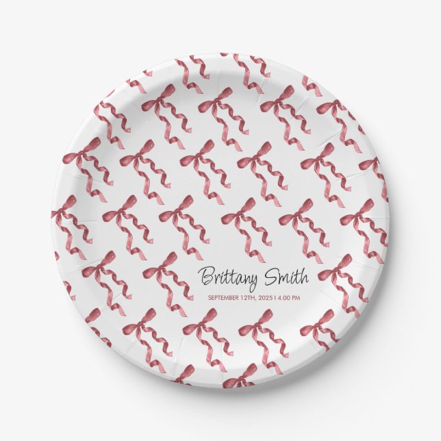 Bow  paper plate (Front)