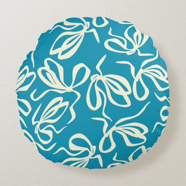 Bow pattern, Seamless texture. For fashion prints  Round Cushion (Front)