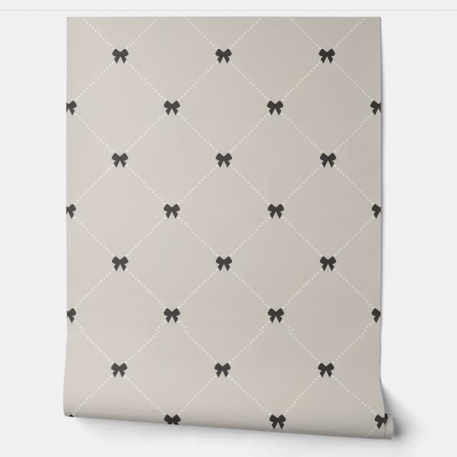 Bow Pattern wallpaper – Stylish Wall  (Unrolling)