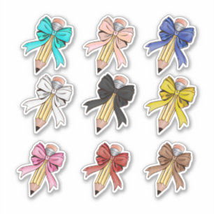 Bow Pencil Stickers