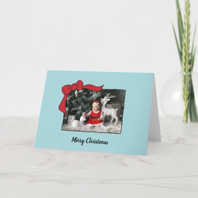 Bow Photo Christmas Cards Online Christmas Greeti (Front)
