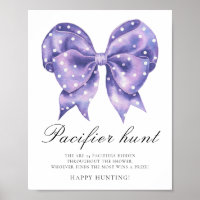 bow polka dot Pacifier hunt