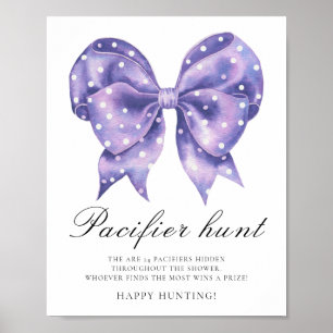 bow polka dot Pacifier hunt Poster