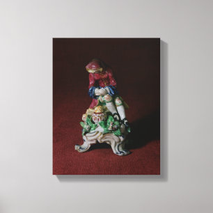 Bow porcelain figure of Winter, c.1760-63 Canvas Print