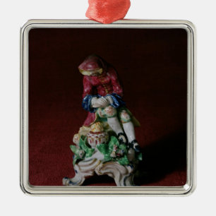Bow porcelain figure of Winter, c.1760-63 Metal Tree Decoration