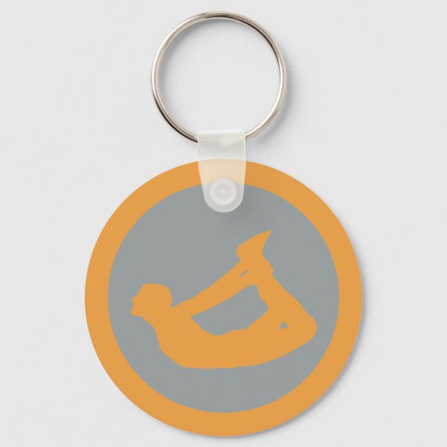 Bow Pose Yoga Key Ring (Front)