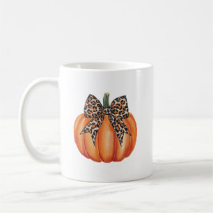 bow pumpkin fall coffee mug