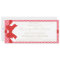 Bow Red Stripe Merry Christmas Gift Voucher Card