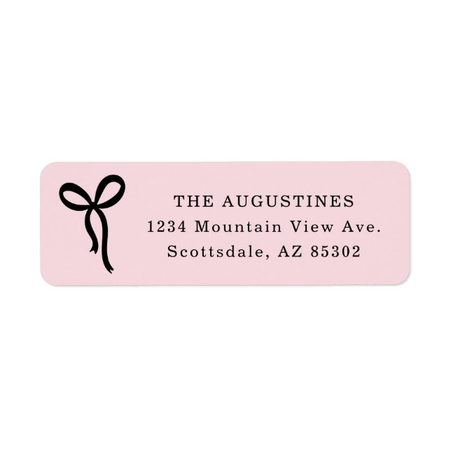 Bow Return Address Label (Front)