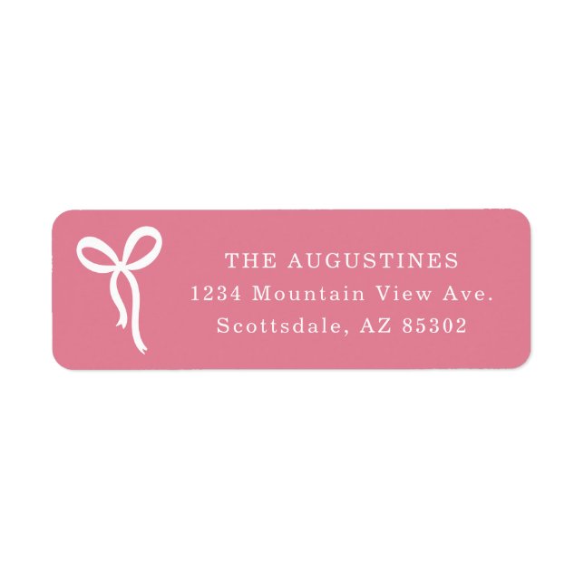 Bow Return Address Label (Front)