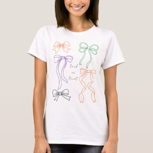 Bow Ribbon Coquette Halloween T-Shirt