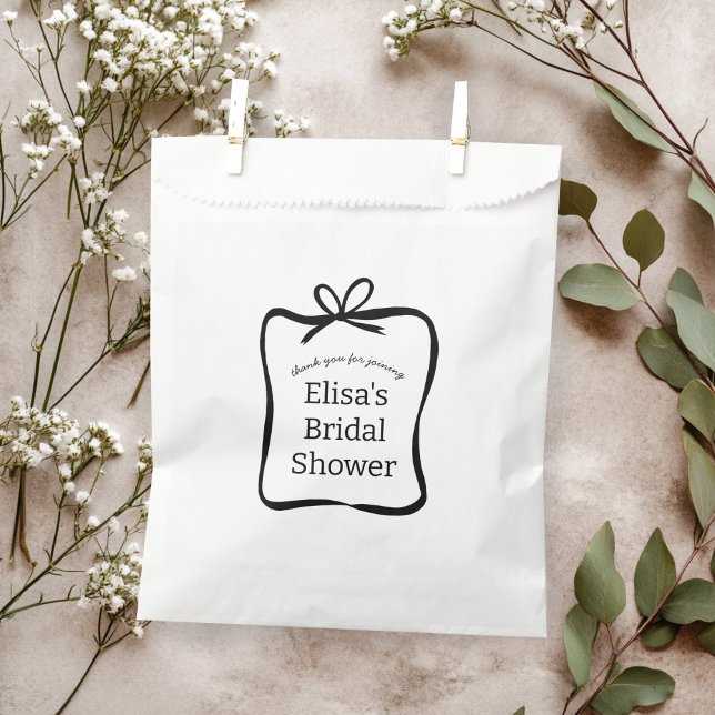 Bow Ribbon Frame Elegant Bridal Shower CUSTOM  Favour Bags (Bow Ribbon Frame Elegant Bridal Shower CUSTOM Favor Bag
)
