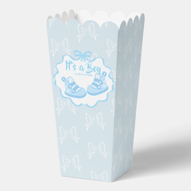 Bow Ribbon Its a Boy Favour Box (Front)