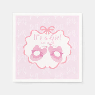 Bow Ribbon Its a Girl  Napkin
